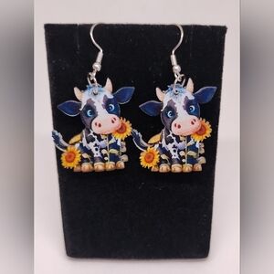 Western Cow Earrings for Women F66